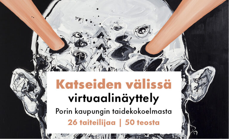 Mainoskuva Katseiden välissä -verkkonäyttelystä.