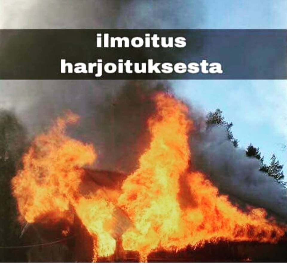 ilmoitus harjoituksesta