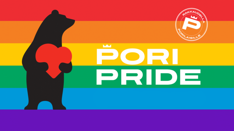 Sydänkarhu ja Pori Pride -teksti