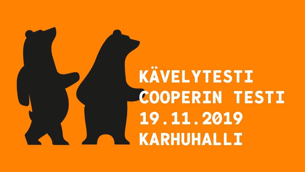 Kävelytesti ja Cooperin testi Karhuhallissa