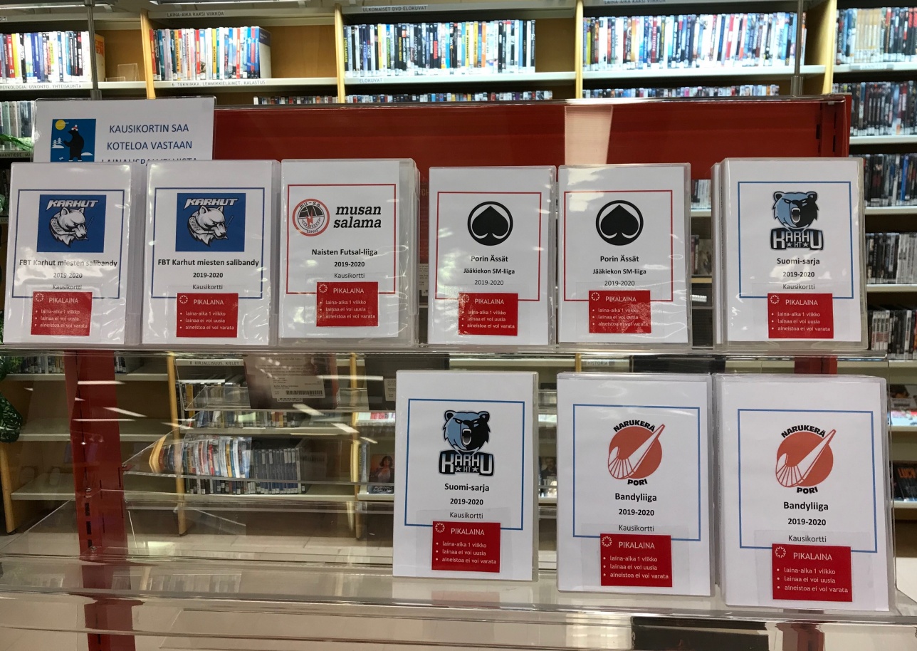 Kausikortit kirjastossa