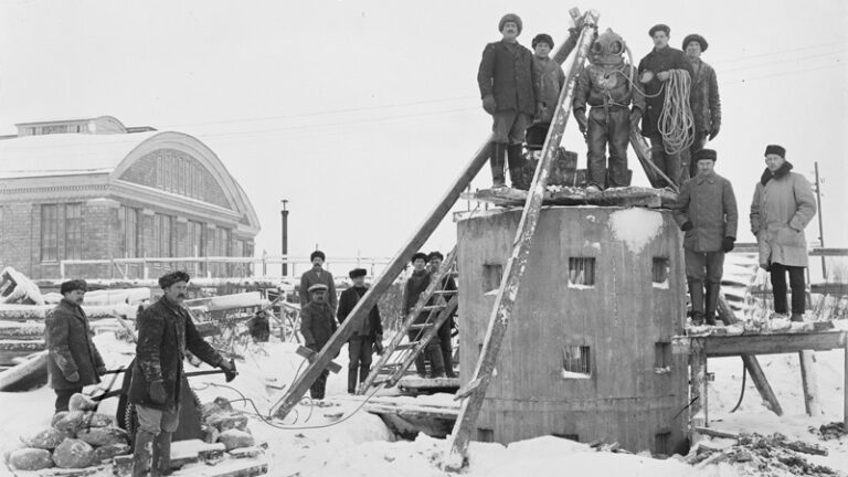 Sulfiittitehtaan rakennustyömaa Pori 1920 kuva John Englund