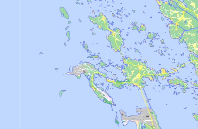 Kartta Meri-Porin alueesta, Porin karttapalvelu