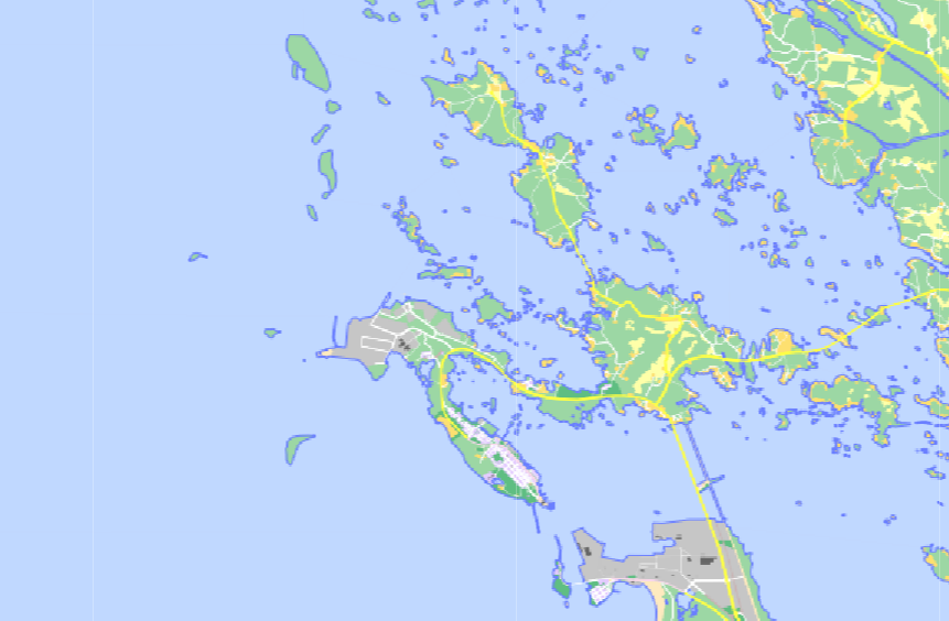 Kartta Meri-Porin alueesta, Porin karttapalvelu
