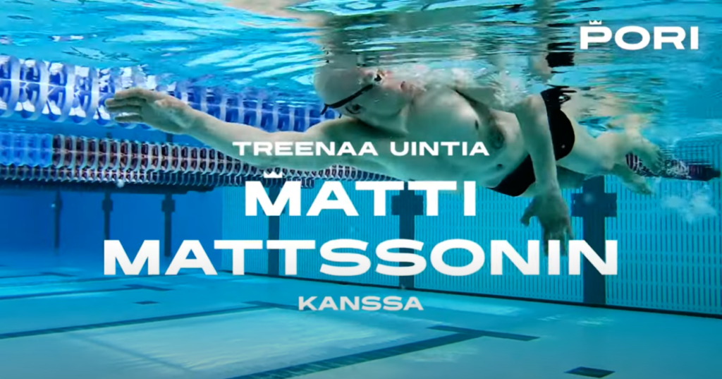 Uimari Matti Mattsson uima-altaassa