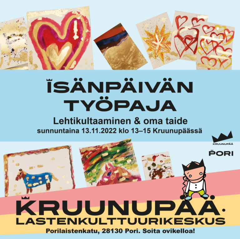 Kruunupään isänpäivän työpajan mainos.