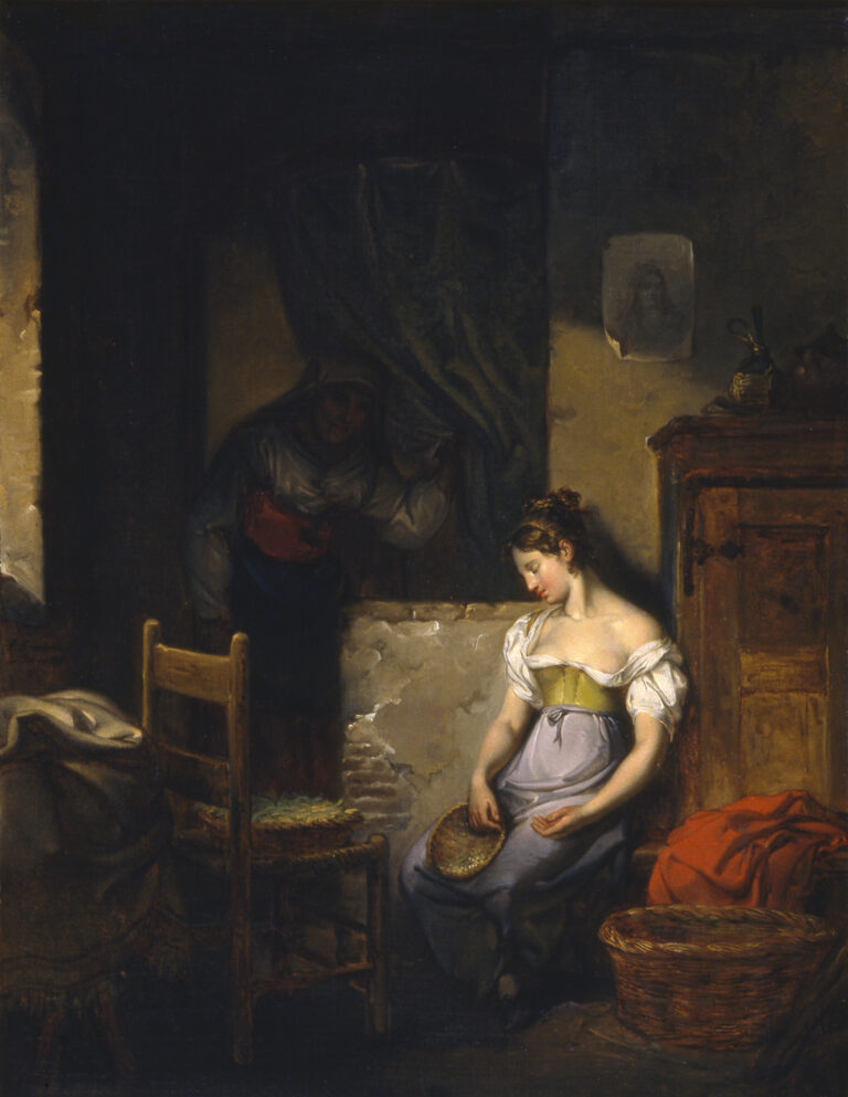 Alexander Lauréus: Herneitä palkova tyttö, 1823