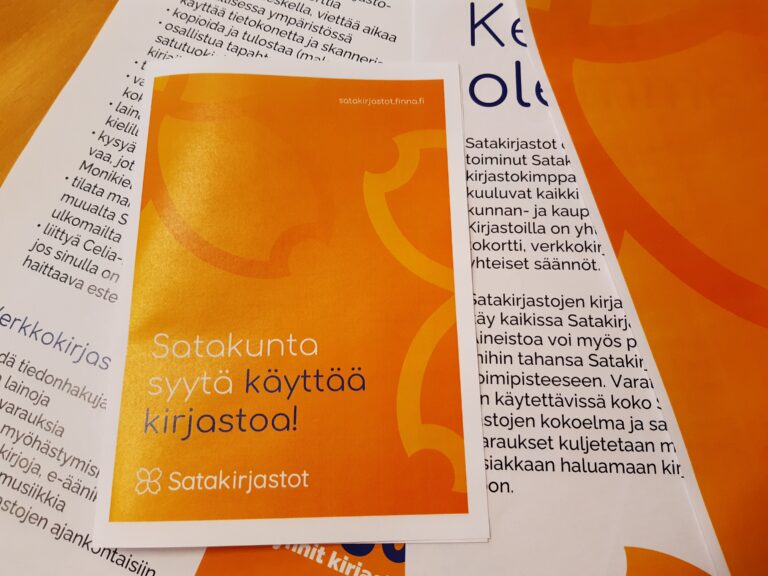 Kuva Satakirjastojen uudesta materiaalista