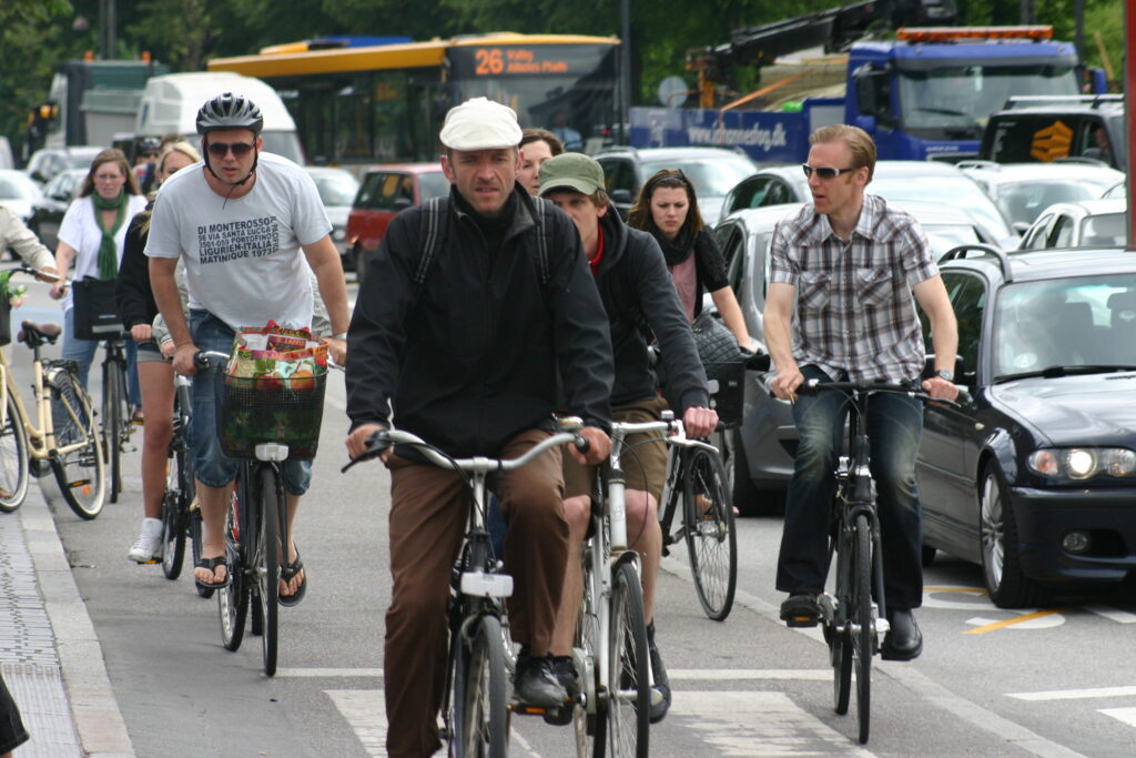 Pyöräilijöitä tanskassa