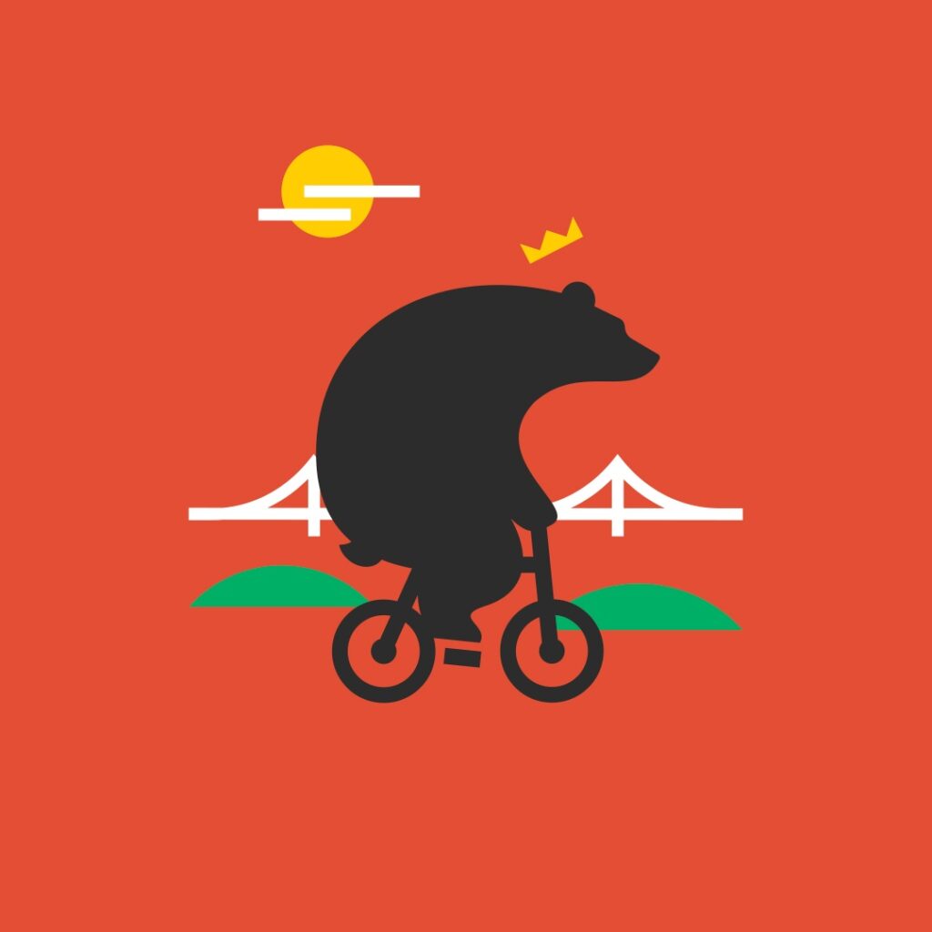 Karhukuvitus pyöräilee