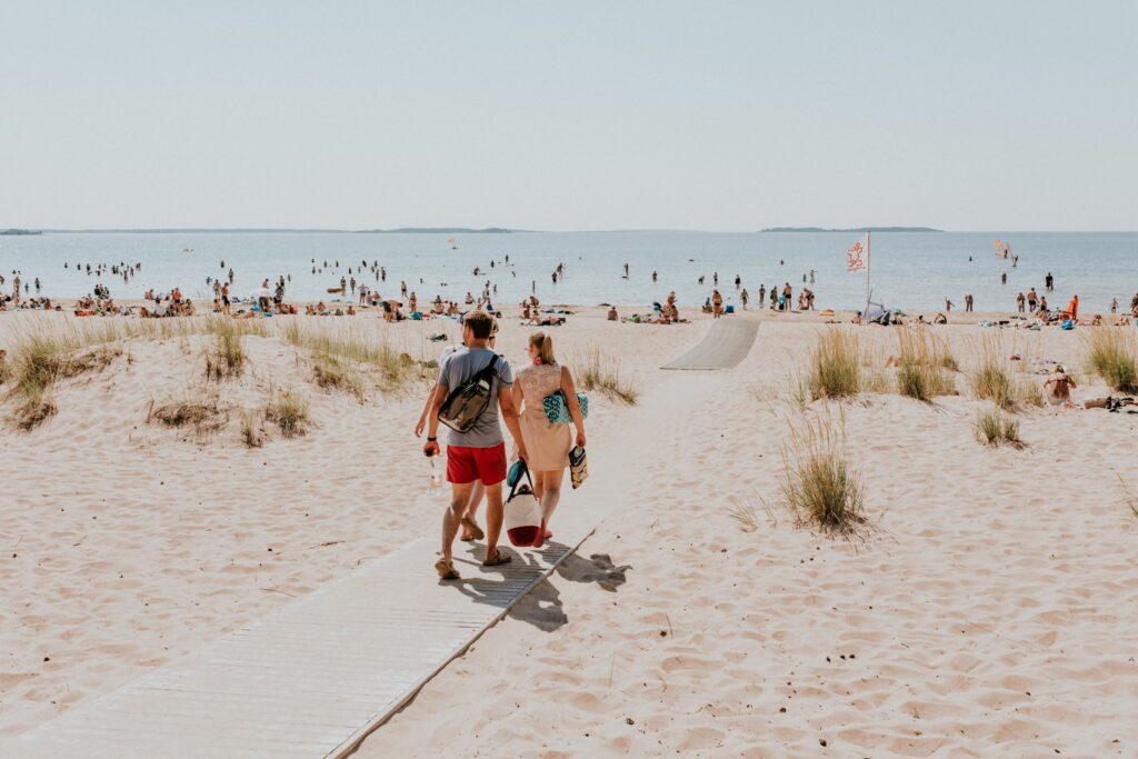 People on a beach