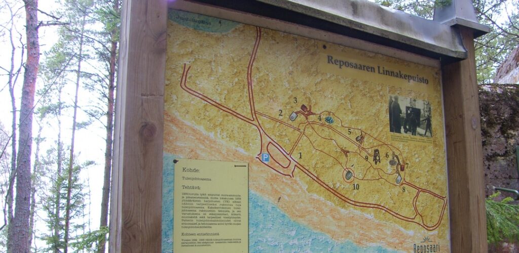 Reposaari fortress, kartta
