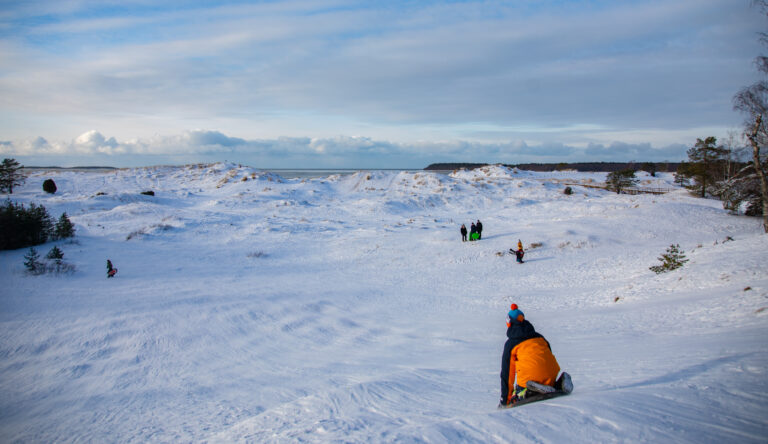 Sledding in Yyteri