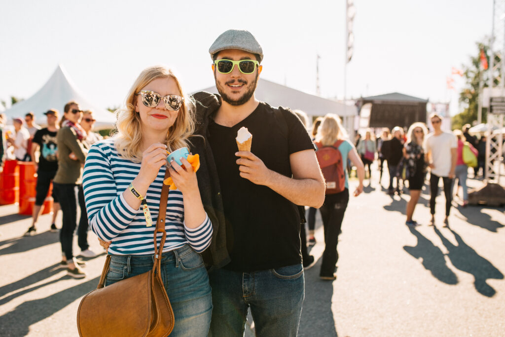 Happy people at festivals